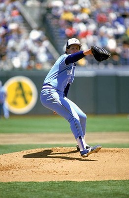 John Cerutti Toronto Blue Jays pitches during a season game at Oak- Old Photo