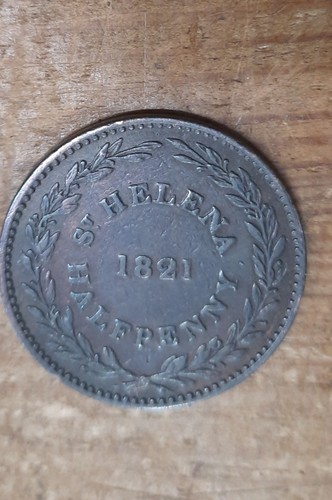 1821 St Helena Half Penny. Napoleon
