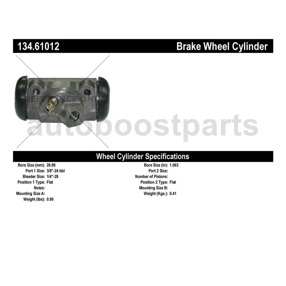 Cilindro de rueda de freno de tambor delantero izquierdo derecho para Ford Falcon 1960-1965 Foto 3 de 4