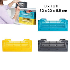Klappkorb Klappbox Stapelbar Faltbare  Klappkiste mit Etiketten 20x30x11,5 cm
