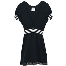 Chanel Sport Line Short Sleeve Dress Black 04P #38 179494