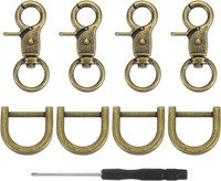 4 StüCk Metall Karabinerhaken SchlüSselanhäNger, 13Mm Swivel Trigger VerschlüSse