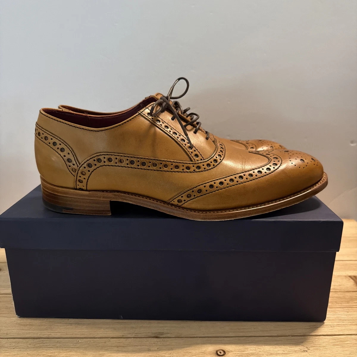 Charles Tyrwhitt Brown Leather Cap Toe Mens Size 10G / 9 UK Shoes ML081BRN Charles Tyrwhitt Mens Oxford Shoes 8 UK / 8.5 US Cognac  main image 3