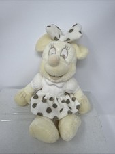 Disney Parks White Minnie Mouse Polka Dot Bean Bag Plush NWT