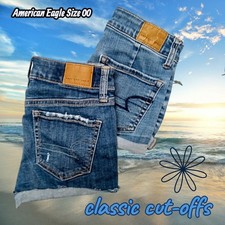 2-Pair American Eagle Cut-Off Shorts Size 00   