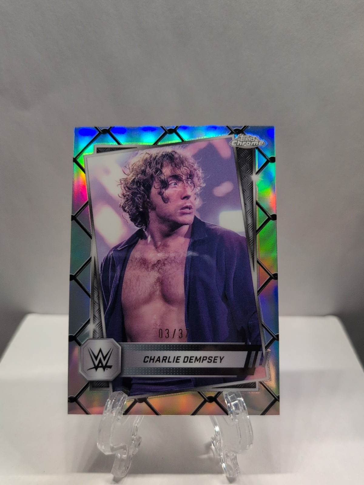 2025 Topps Chrome WWE Charlie Dempsey #200 Steel Cage Refractor 03/37!!!