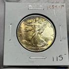 1934 P Silver Walking Liberty Half Dollar Coin Toned UNC