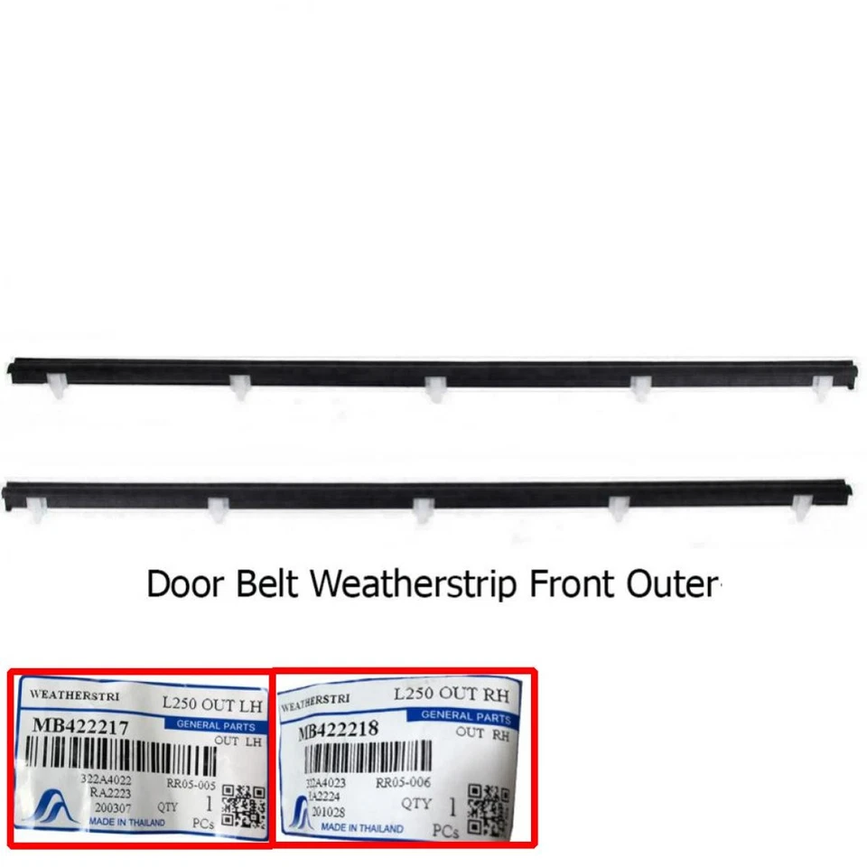 CINTURÓN DE PUERTA RESISTENTE EXTERIOR PARA MITSUBISHI MIGHTY MAX L200 DODGE RAM 50 1986-97 Foto 2 de 4
