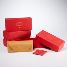 RVS Handmade Eyewear Leather Eyeglass Glasses Cases 4PC NIB Lot