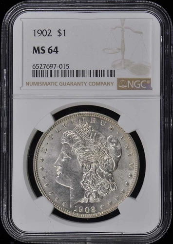 1902 Morgan Dollar S$1 NGC MS64