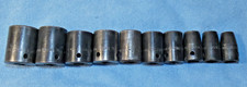 10 Snap-on Sockets 1/2" Drive Impact 6 Point SAE IM Series Tool 3/8" Thru 1" Set
