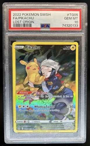 2022 Pokemon SWSH Lost Origin Pikachu Trainer Gallery #TG05/TG30 PSA 10 GEM MINT