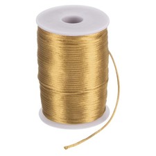 Satin Nylon Cord String 2.5mm 330 Feet for Macrame Chinese Knot Khaki