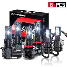 For Tahoe 1995-1999 - 6000k Led Headlight Highlow Fog Light Bulbs Kit For Tahoe 1995-1999 - 6000k Led Headlight Highlow Fog Light Bulbs Kit