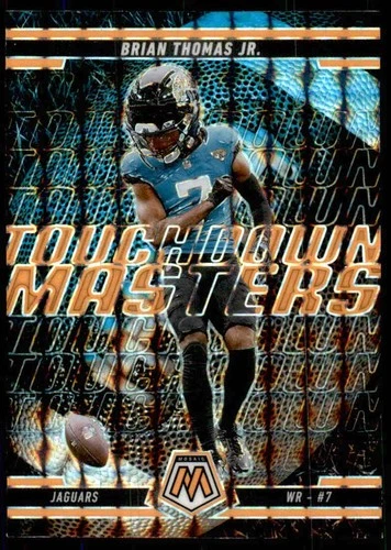 2025 Panini Mosaic Football Orange Fluorescent Brian Thomas Jr. #8