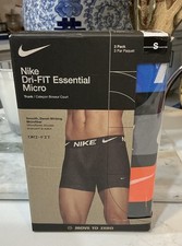 NIB Nike Mens Dri-FIT Essential Micro Trunks 3 Pack MEN SZ. SM.FREE SHIPPING