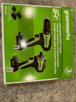 Greenworks 24V POWERALL Brushless Drill Impact Driver Kit w/ 1/2-Inch Drill