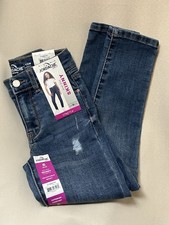 Jordache Girls' Blue High Rise Skinny Stretch Adjustable Waits Size 6 Slim