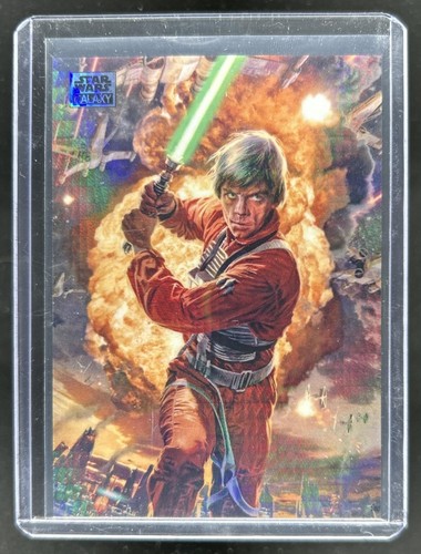 2025 Topps Chrome Star Wars Galaxy Luke Skywalker Prism Refractor #/75