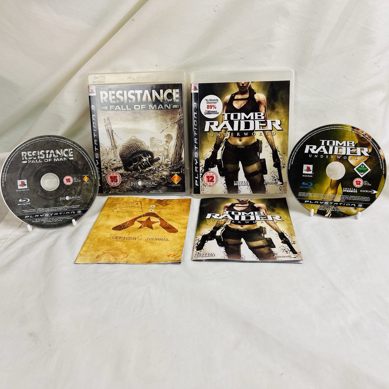 Resistance Fall Of Man & Tomb Raider Underworld PlayStation 3 Games PS3 Action