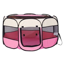 Foldable Pet Dog Playpen, Pop Up Portable Cat Playpen, Indoor/Outdoor for Kit...
