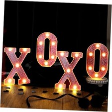 5 Pcs Valentine's Day XOXO LED Light up Letters Lights Sign Plastic Letters