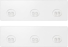 2 Pack Shower Caddy Adhesive Strong Transparent Sticky Pads No Drill Bathroom