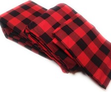 NEW MainStay 3 Piece Twin XL Red/Black BUFFALO Plaid Cotton Flannel Sheet Set