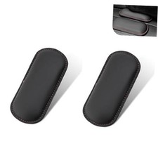 2PCS Car Door Armrest Pads, Soft Leather Memory Foam Car Knee Pads, Soft