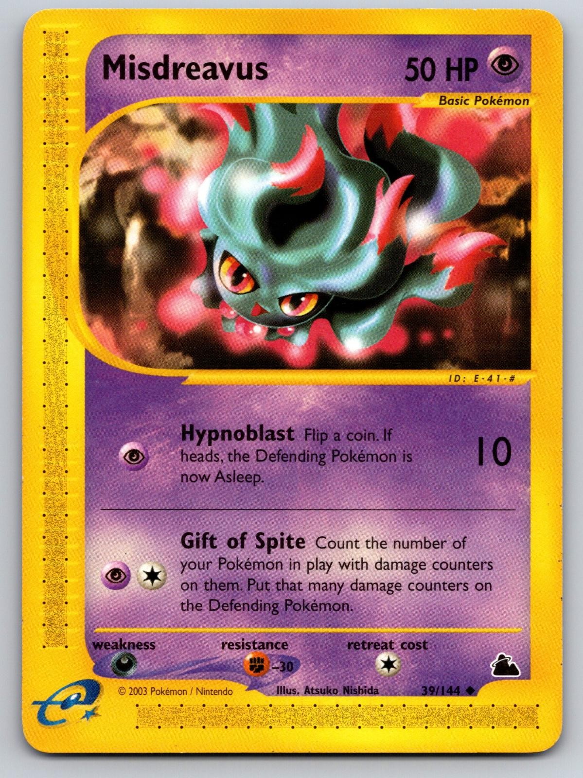 Misdreavus 39/144 Uncommon Skyridge Pokemon Near Mint