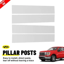 4Pcs Chrome Door Window B Pillar Posts Covers Set For Ford F150 F-150 2015-2020