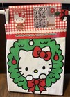 New Hello Kitty Christmas Fabric Shower Curtain 72x72 HK Christmas Wreaths