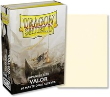 Dragon Shield Dual Matte Mini Japanese Valor Ivory 60 ct Card Sleeves Individual