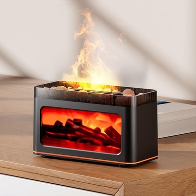 Ultraschall Flame Aroma Diffuser Humidifier 7 Farben für Duftöl Ätherische DE