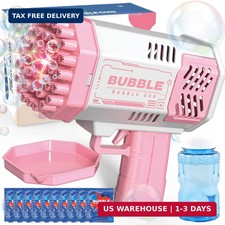 Toys for 3-8 Year Old Boys Girls: Bubble Machine for Kids with Bubble Solu