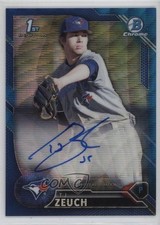 2016 Bowman Draft Chrome Pick Blue Wave Refractor /150 TJ Zeuch #CDA-TZ Auto xi6