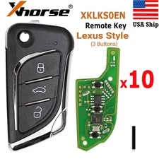 10 x XHORSE XKLKS0EN Remote Key For Lexus 3 Button for VVDI Key Tool Max / VVDI2