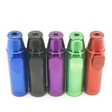 2Pcs Spice Bottle Aluminum Alloy Bullet Dispenser Sniffer Snuff Box For Smoking