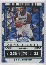 2020 Panini Contenders Draft Picks Game Ticket Green Explosion Joel Embiid uk2