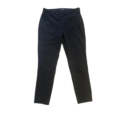 Damen 8 Theory High Waist NW Edition gerades Bein schwarz Wolle elegante Knöchelhose - Bild 1 von 7