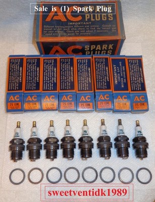 ( 1 ) ..  NOS  AC-75 COM .. Spark Plug .. Farm Tractors .. Circa 1940 s