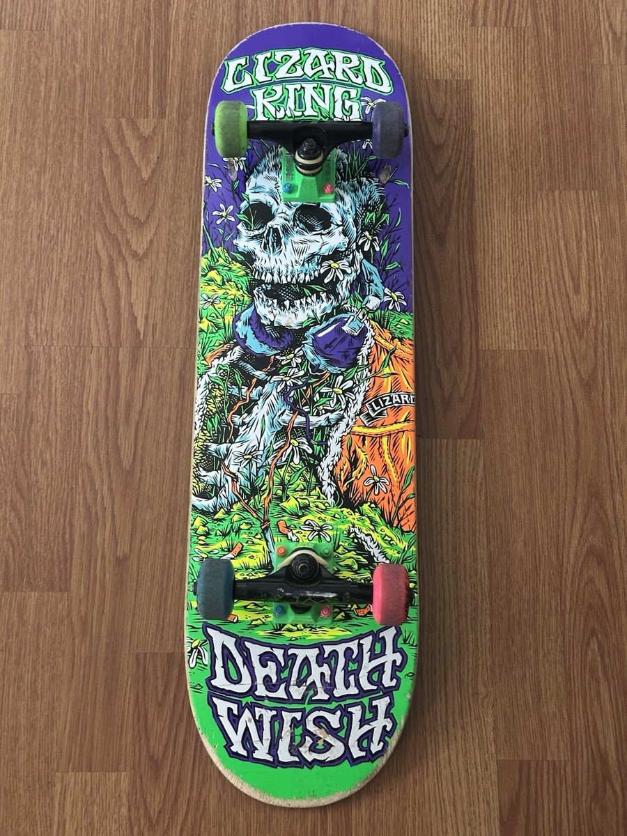 DeathWish Lizard King Skateboard 🛹 Complete Deck Clear Grip Tape