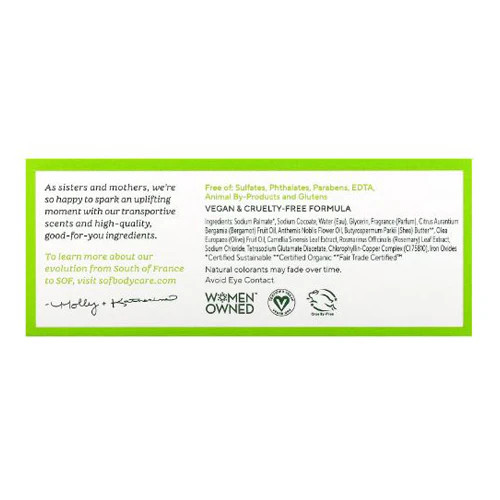 Triple Milled Soap Bar Green Tea Leaves 6 Oz