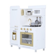 Teamson Kids Little Chef Mayfair Classic Kids Kitchen Playset, White/Gold