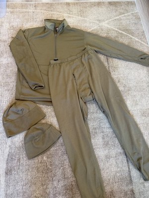 USMC Level 2 Grid Fleece Set + 2 Polartec Watch Caps ECWCS - Large Regular