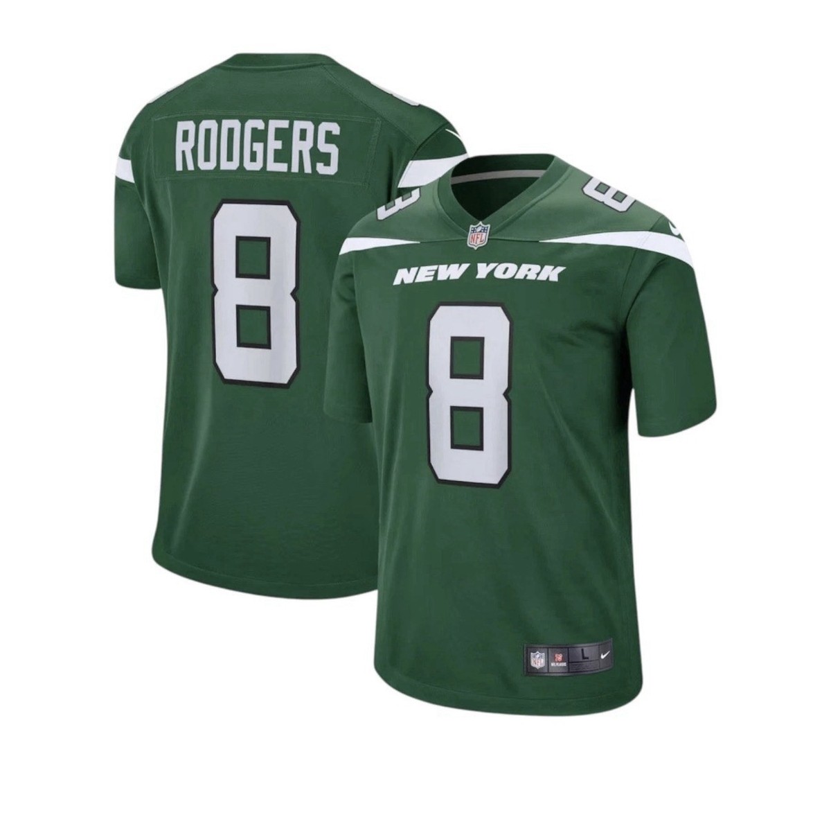 Aaron Rodgers Nike Game Jersey Gotham Green #8 New York Jets