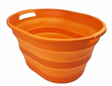 SAMMART 23L 6 Gallons Collapsible Plastic Laundry Basket - Oval Tub/Basket ...