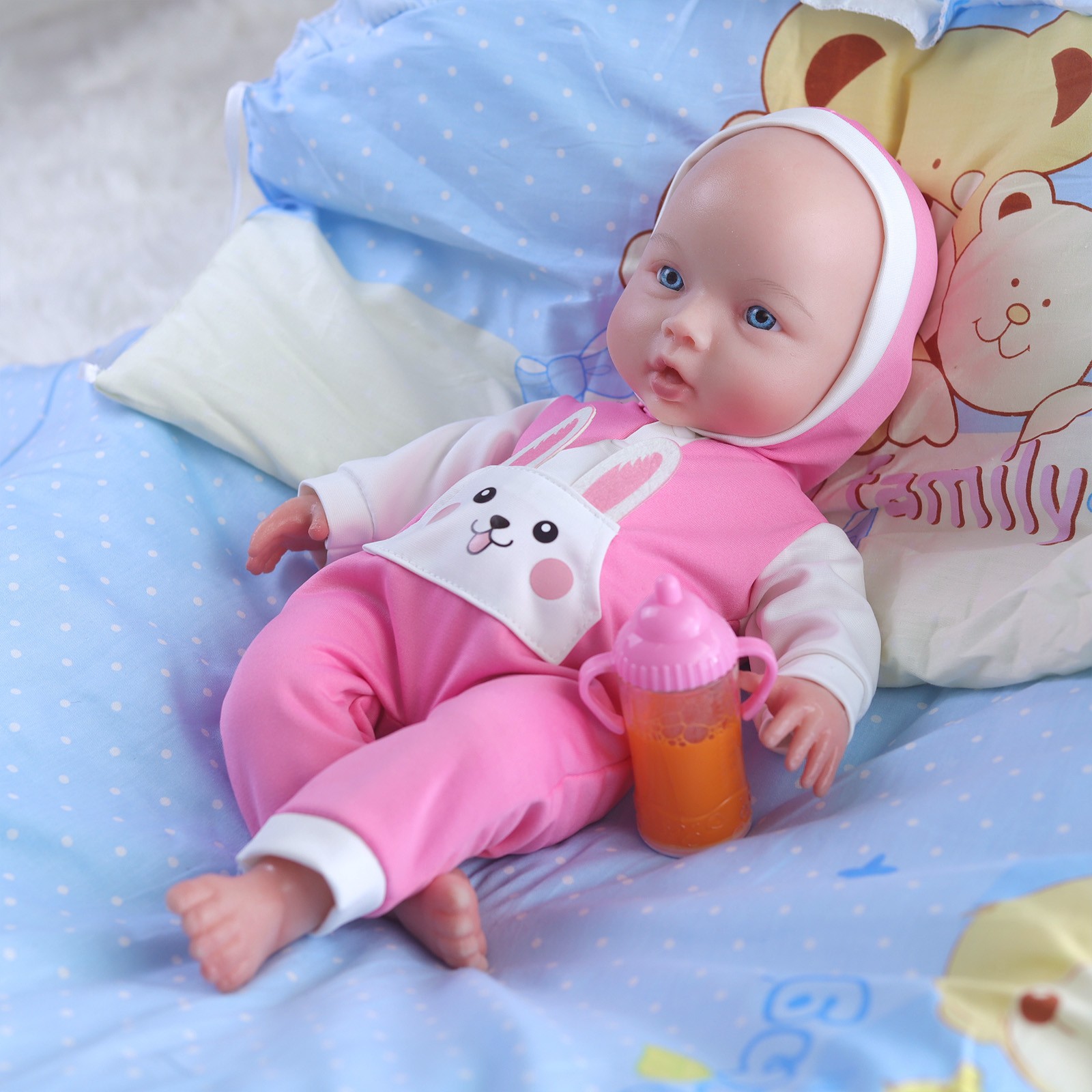  Drink Wet System fit for 3+ Years Old Kids Reborn Baby Girl Dolls 18.5 Inch 