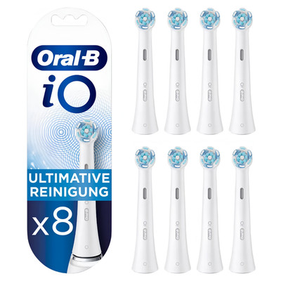 DE Oral-B iO Ultimate Clean Kopf für elektrische Zahnbürste, 8er Pack, weiß