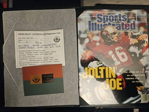 Joe Montana Upper Deck Authenticated Autographed Sports Illustrated Cover w/ COA